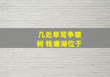 几处早莺争暖树 钱塘湖位于